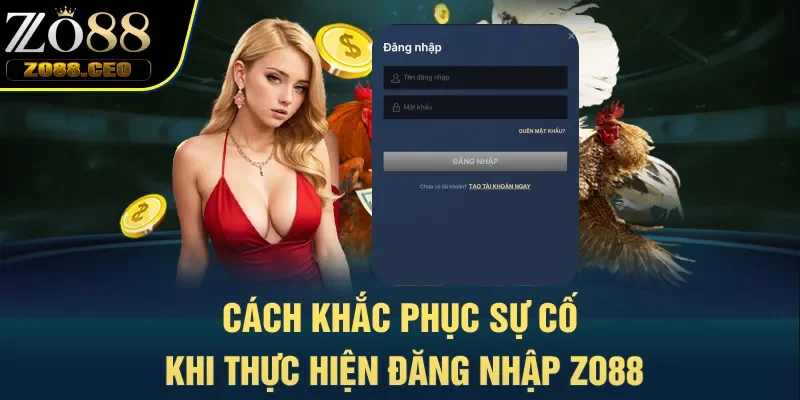 Cách khắc phục sự cố khi thực hiện đăng nhập Zo88