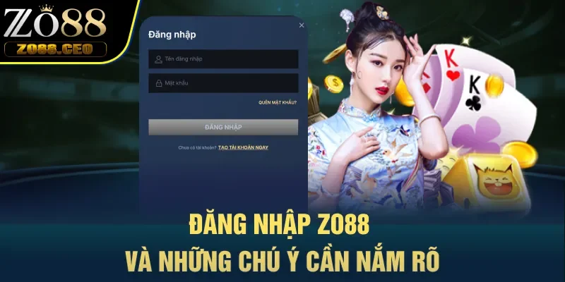 Đăng nhập Zo88 và những chú ý cần nắm rõ